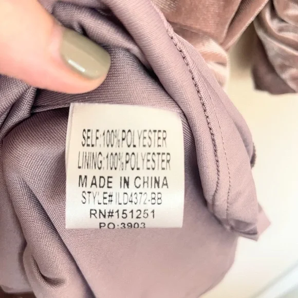 Baltic Born Erika Velvet Maxi Dress Romantic Mauve Size M - Picture 8 of 11